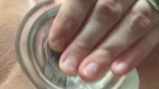 Married BBW plays with toys and gets triple stimulated
