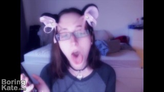 Why is this cat girl sticking her tongue out like that?