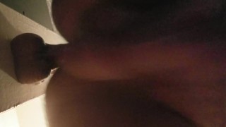 crossdresser taking dildo