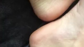 wiggling and scrunching cute little toes