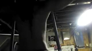 Pull ups in my thong
