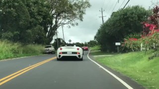 Rachel Starr drives a Ferrari