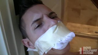 Straight Jock Is Gagged and Fucked Hard