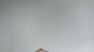 Fat boy using toy