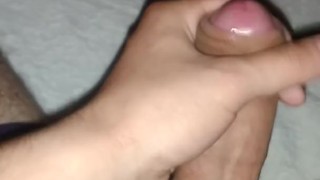 Rubbing one out while my girl showers :) (cumshot)