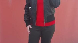 Non-nude public outdoor smoking video. Goddess wears high heeled boots.