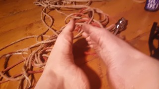 Aftermath: dirty soles and rope marks