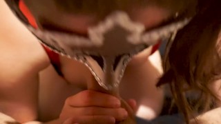 Oooh boy! Minnie Mouse MILF sucks hard cock dry and gets eaten out