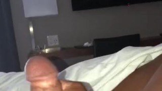 Jacking off with big nutt while my homie is home