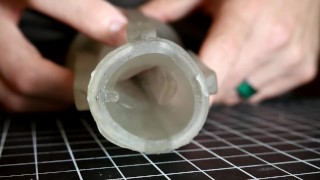 Jerking with a Clear Fleshlight Sleeve - Cumshot Got Cut Off at the End :(