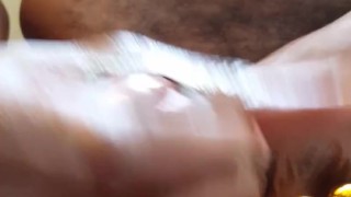 Monster cock explosive cum wrapped in mardi gras beads