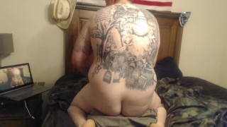 Riding my pillow wishing it was the real thing.