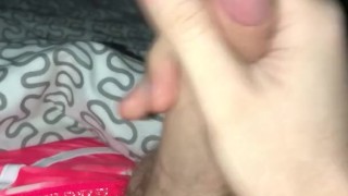 Beginning sissy faggot jerking!