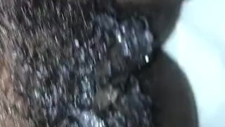 Fetish Extremely Hairy Creamy Ebony Pussy