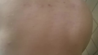 Teen slut taking it from behind in the shower