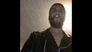 Wearing Biker Leather Pull Gloves on Tight To Smack That Ass ;)