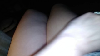 Smoking and teasing my tits and clit