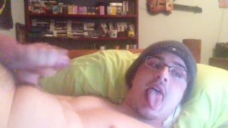 THROBBING PULSING COCK! SELF FACIAL CUMSLUT