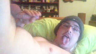 THROBBING PULSING COCK! SELF FACIAL CUMSLUT