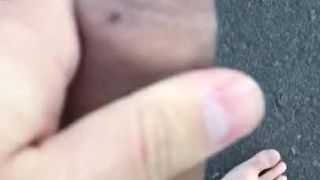 Roadside wank no cum.