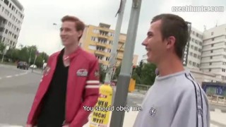  CZECH HUNTER 362 - Hot Straight Dudes Get A Good Bareback Drilling In A 3way