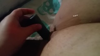 Bbw plays with pussy while waiting for husband to come home and fuck