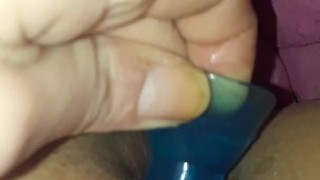 Toying ads with anal plug