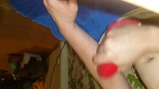 Piss in my shorts & cum in pissed socks