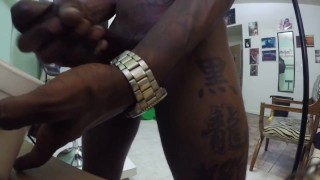 XxBlackBeastxX Stroking his BBC and bust A huge load in CUP