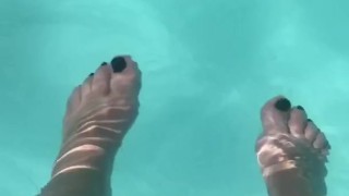 Feet and pool