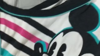 Found her Bra and covered it in cum