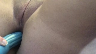 Shoving a dildo into my tight virgin ass