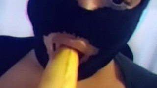 Deepthroating Banana (sound on)