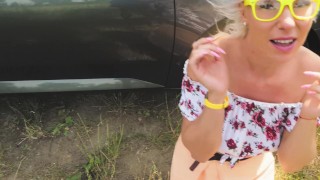 Two Sexy Hitchhiker Girls Fun Car Ride Paid by foursome Orgy Kate Truu view
