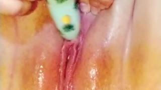 Tight pussy, cums on black cock