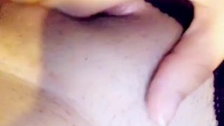 Shy teen playing with herself