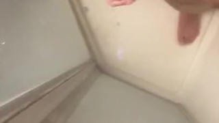 Teen cumming in the shower
