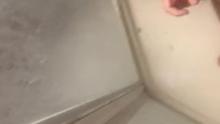 Teen cumming in the shower
