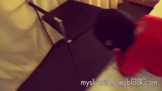 MYSLUTWIFEGOESBLACK hubby filming his slut Wife Fucking Doggy with BBC