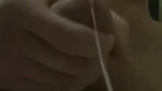 Slow motion cum pumping from a big horny dick
