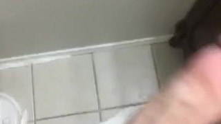 Playing w my cock while friends are in the next room ;)