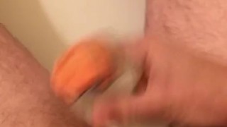 2/2 piss, jerk and cum in girlfriends sock