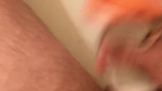 2/2 piss, jerk and cum in girlfriends sock