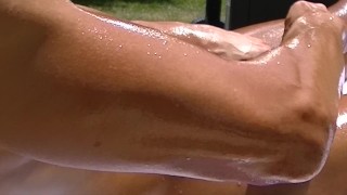 Risky Outdoor Masturbation and Cum