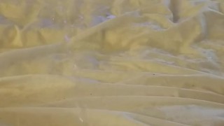 Pee puddles in bed