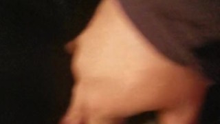 Pillow jumping with masturbator