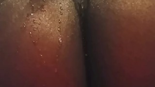 Juicy black pussy squirts