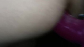 Huge dildo ruins his hole