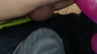 Huge dildo ruins his hole