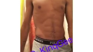 Sexy Lightskin Strokes on camera